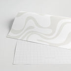 Liquid Swirl Abstract Pattern in Nearly White and Pale Stone Wrapping Paper Gallery Image 2