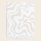 Liquid Swirl Abstract Pattern in Nearly White and Pale Stone Poster Gallery Image 4