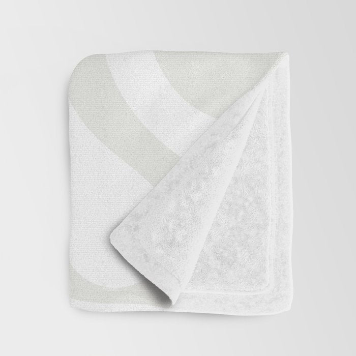 Liquid Swirl Abstract Pattern in Nearly White and Pale Stone Throw Blanket Gallery Image 3