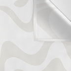 Liquid Swirl Abstract Pattern in Nearly White and Pale Stone Wall Tapestry Gallery Image 3