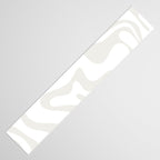 Liquid Swirl Abstract Pattern in Nearly White and Pale Stone Table Runner Gallery Image 3