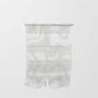 Liquid Swirl Abstract Pattern in Nearly White and Pale Stone Wall Hanging Gallery Image 1