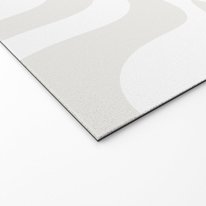 Liquid Swirl Abstract Pattern in Nearly White and Pale Stone Welcome Mat Gallery Image 2