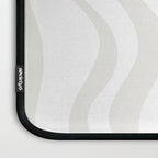 Liquid Swirl Abstract Pattern in Nearly White and Pale Stone Laptop Sleeve Gallery Image 3