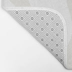 Liquid Swirl Abstract Pattern in Nearly White and Pale Stone Bath Mat Gallery Image 2