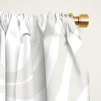 Liquid Swirl Abstract Pattern in Nearly White and Pale Stone Window Curtain Gallery Image 2