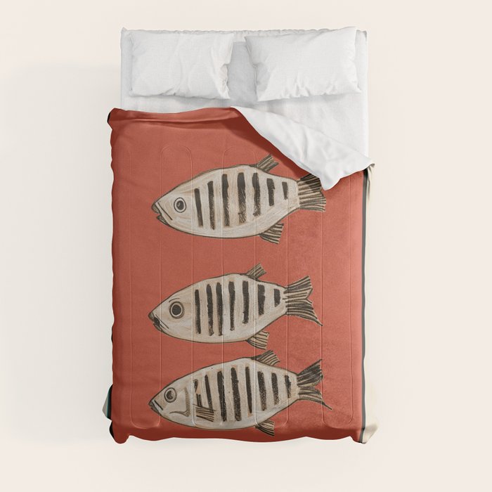 Abstract Fish Study I Comforter Gallery Image 8