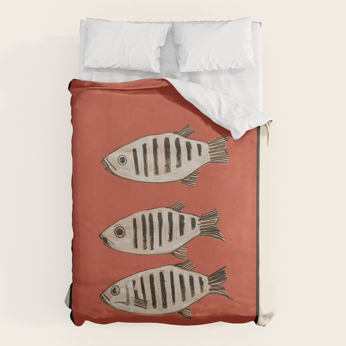 Abstract Fish Study I Duvet Cover Gallery Image 1