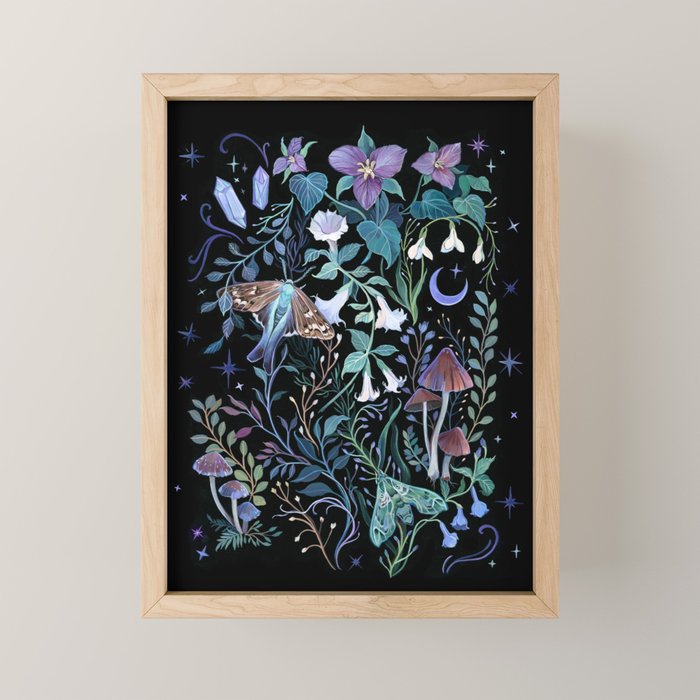Night Garden Mini Art Print Gallery Image 1