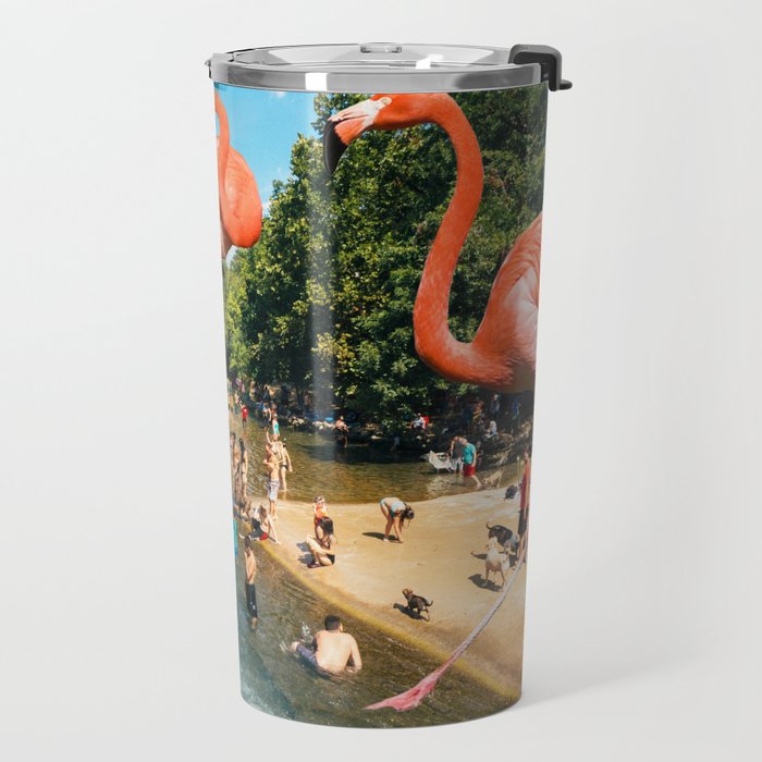 Flamingo Shore Travel Mug Gallery Image 2