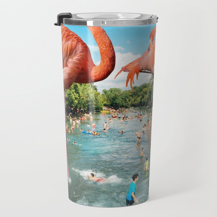 Flamingo Shore Travel Mug Gallery Image 3