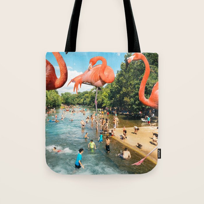 Flamingo Shore Tote Bag Gallery Image 1
