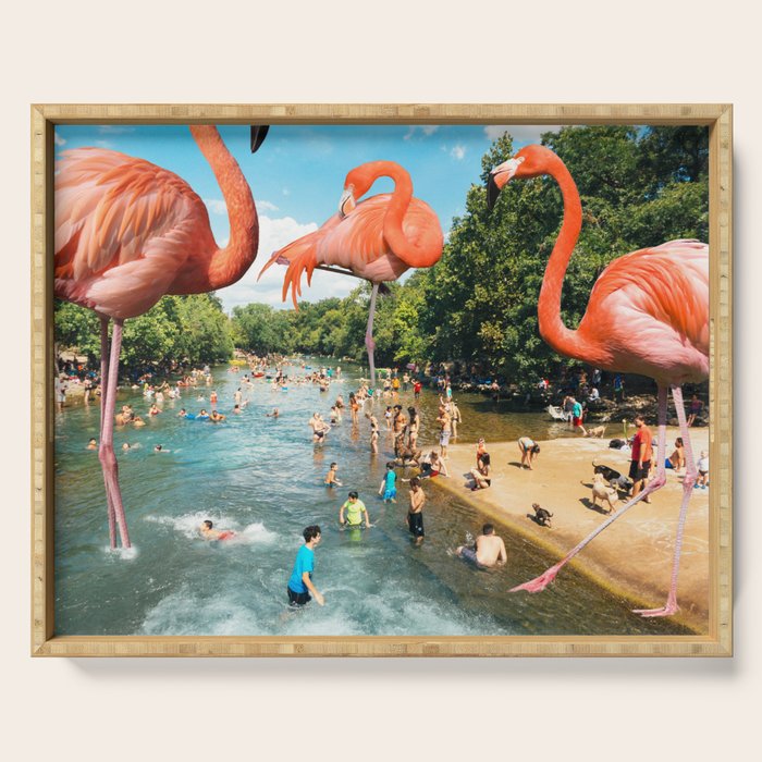 Flamingo Shore Serving Tray Gallery Image 1