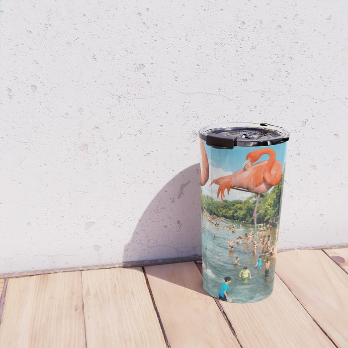 Flamingo Shore Travel Mug Gallery Image 4