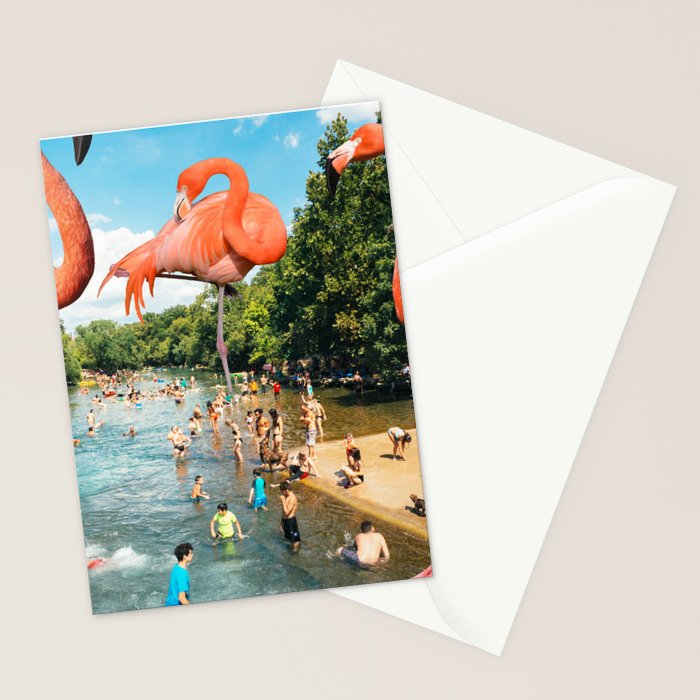 Flamingo Shore Stationery Card Gallery Image 2