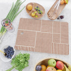 Terracotta Bold Lines Minimalist Geometric Artwork Cutting Board Gallery Image 2