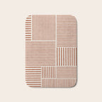 Terracotta Bold Lines Minimalist Geometric Artwork Bath Mat Gallery Image 1