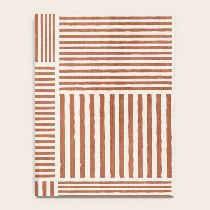 Terracotta Bold Lines Minimalist Geometric Artwork Notebook Gallery Image 4