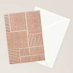 Terracotta Bold Lines Minimalist Geometric Artwork Stationery Card Gallery Image 2