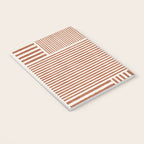 Terracotta Bold Lines Minimalist Geometric Artwork Notebook Gallery Image 3