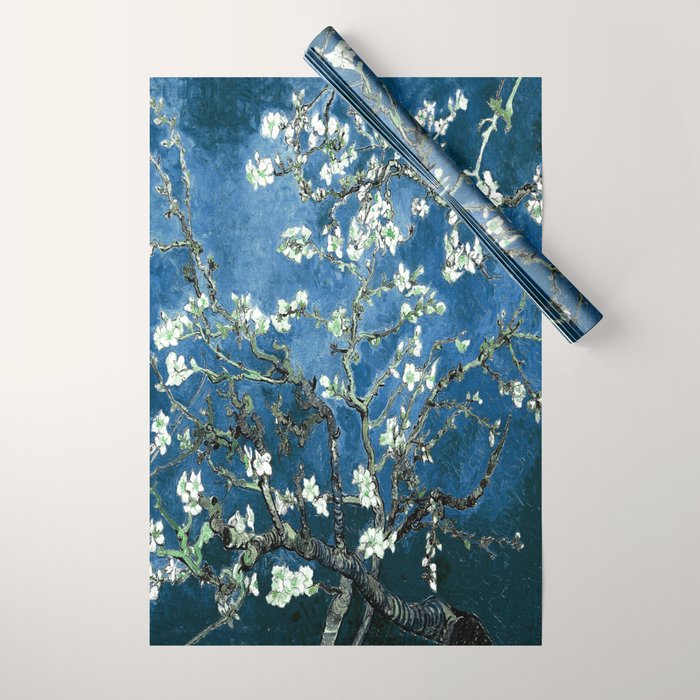 Van Gogh Almond Blossoms : Ocean Blue Art & Home Decor Wrapping Paper Gallery Image 1