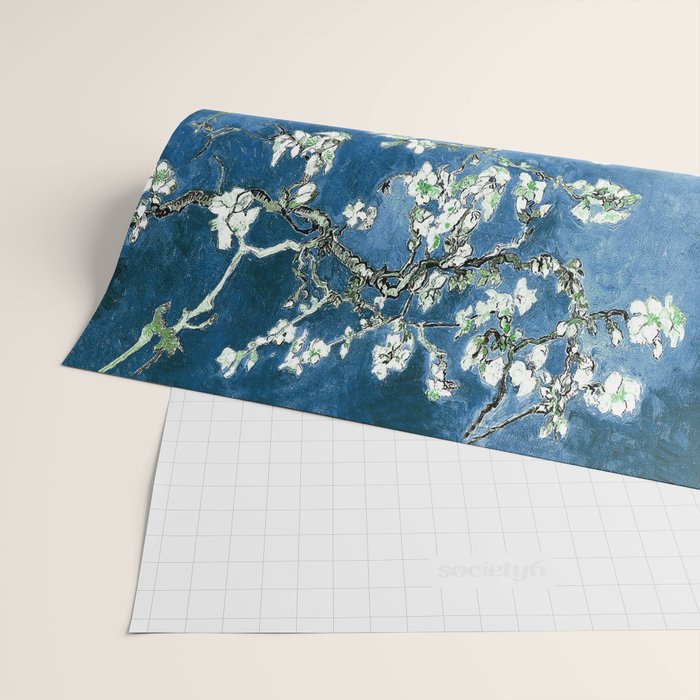 Van Gogh Almond Blossoms : Ocean Blue Art & Home Decor Wrapping Paper Gallery Image 2