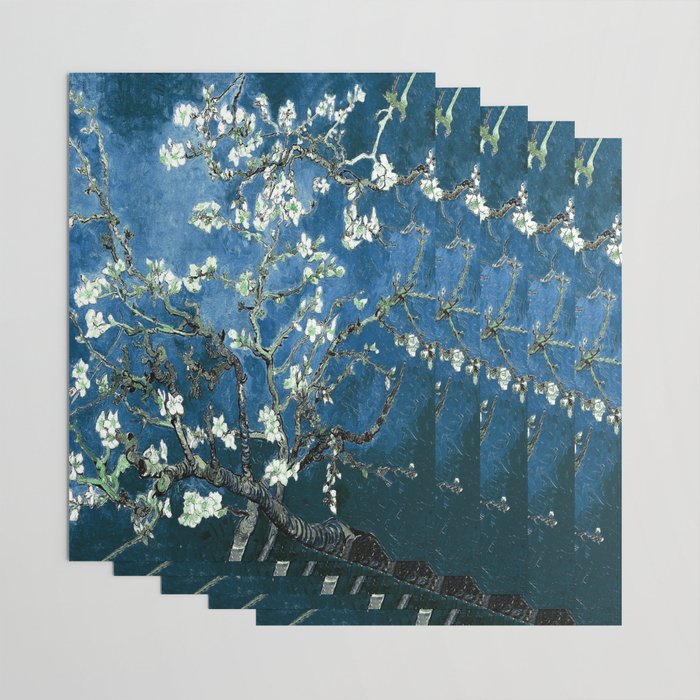 Van Gogh Almond Blossoms : Ocean Blue Art & Home Decor Wrapping Paper Gallery Image 3