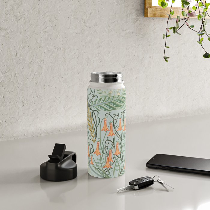 Woodland soil Morris style mint Water Bottle Gallery Image 4