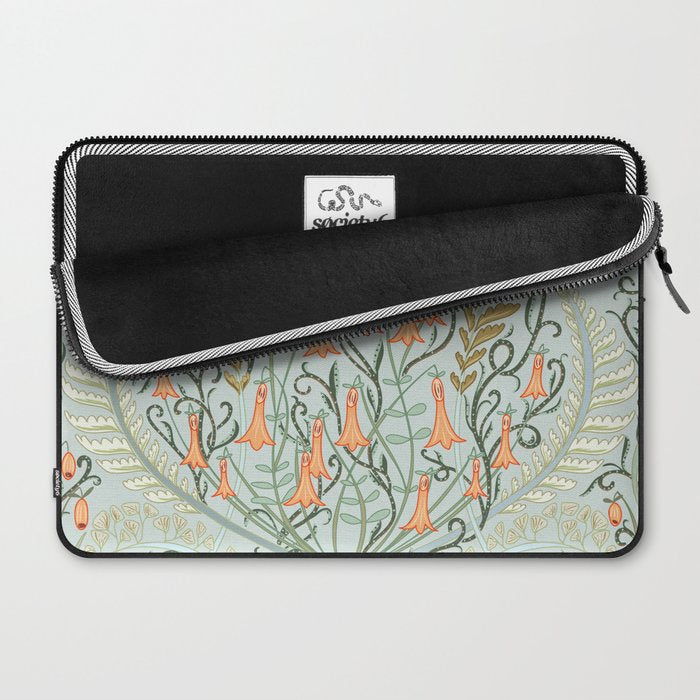Woodland soil Morris style mint Laptop Sleeve Gallery Image 2