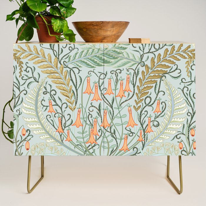 Woodland soil Morris style mint Credenza Gallery Image 1