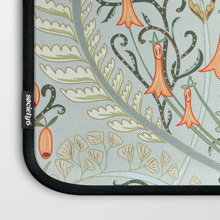 Woodland soil Morris style mint Laptop Sleeve Gallery Image 3