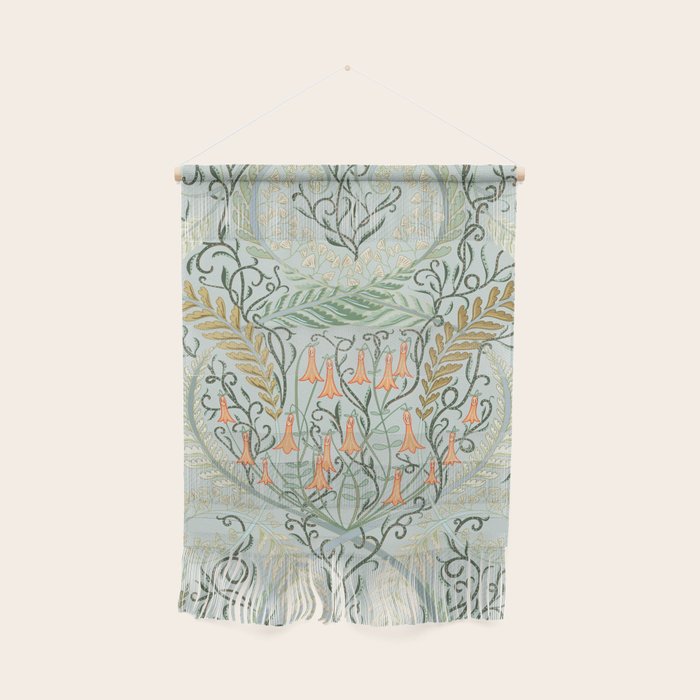 Woodland soil Morris style mint Wall Hanging Gallery Image 1