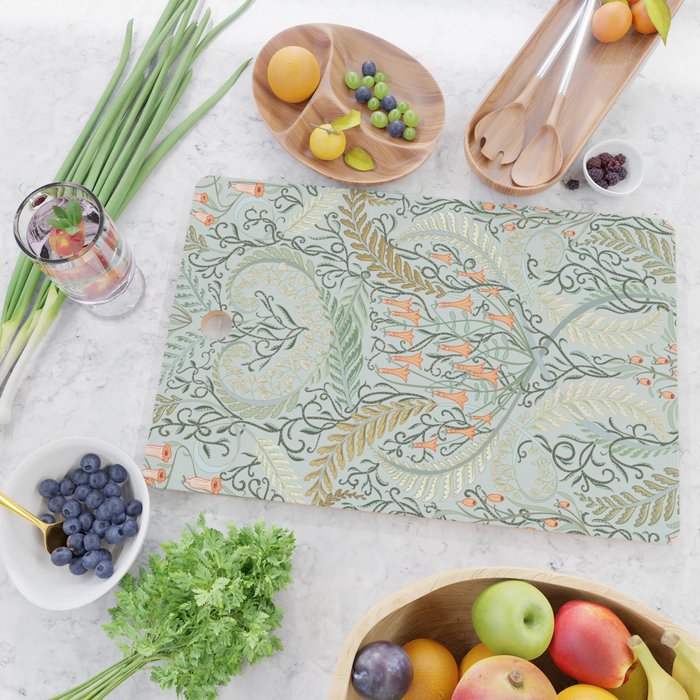 Woodland soil Morris style mint Cutting Board Gallery Image 2
