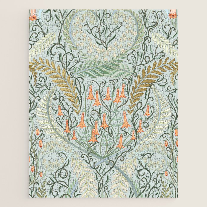 Woodland soil Morris style mint Jigsaw Puzzle Gallery Image 1