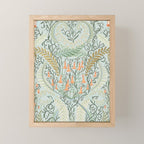 Woodland soil Morris style mint Mini Art Print Gallery Image 1