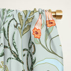 Woodland soil Morris style mint Window Curtain Gallery Image 2