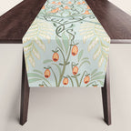 Woodland soil Morris style mint Table Runner Gallery Image 1