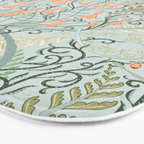 Woodland soil Morris style mint Bath Mat Gallery Image 3