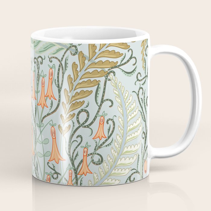 Woodland soil Morris style mint Coffee Mug Gallery Image 1