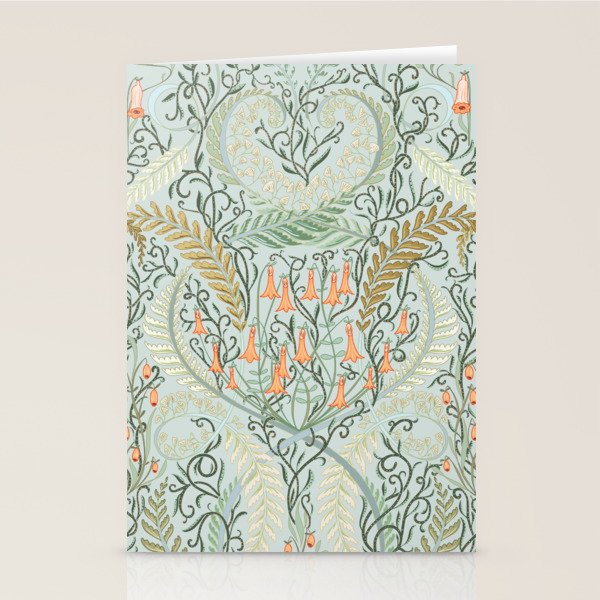 Woodland soil Morris style mint Stationery Card Gallery Image 2