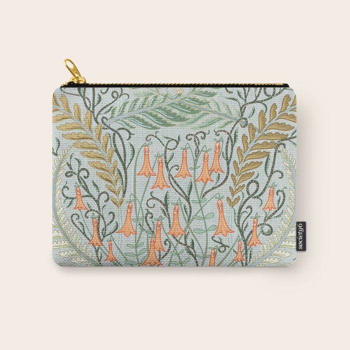 Woodland soil Morris style mint Carry All Pouch Gallery Image 1