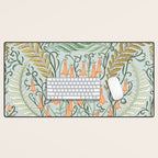 Woodland soil Morris style mint Desk Mat Gallery Image 1