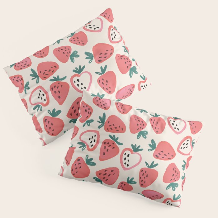 Strawberry Love Pillow Sham Gallery Image 3