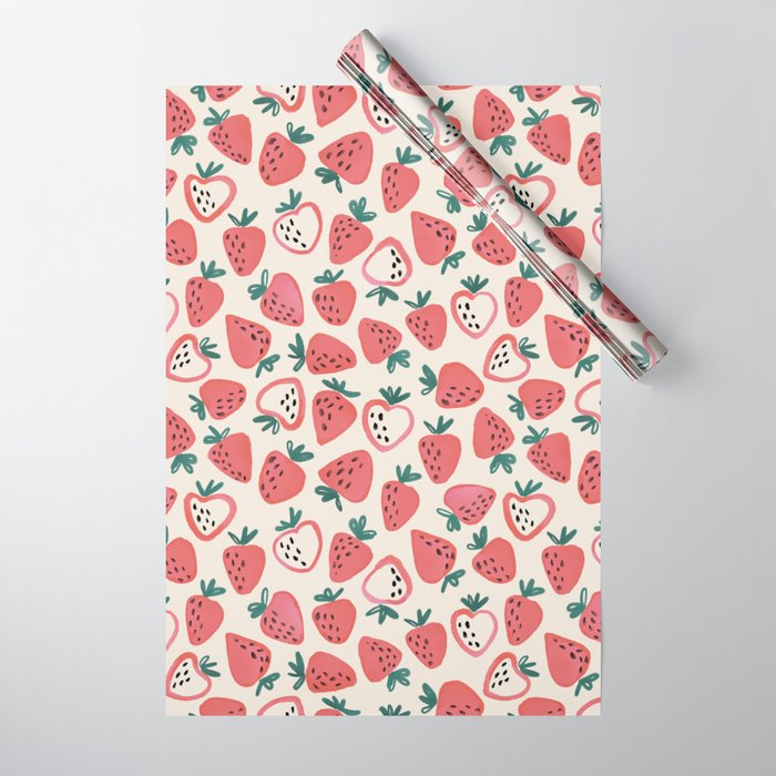 Strawberry Love Wrapping Paper Gallery Image 1