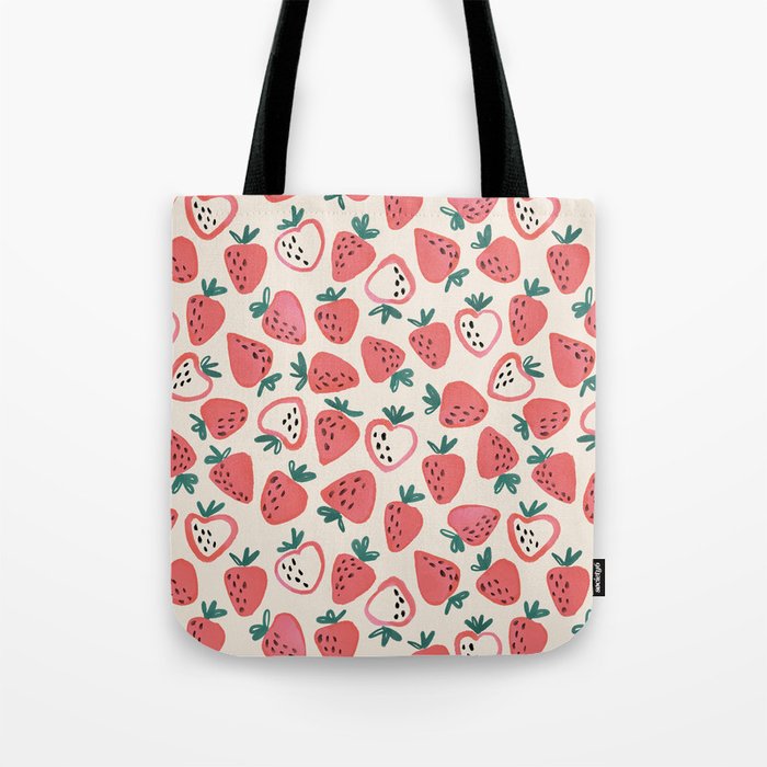 Strawberry Love Tote Bag Gallery Image 1