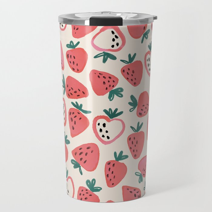 Strawberry Love Travel Mug Gallery Image 1