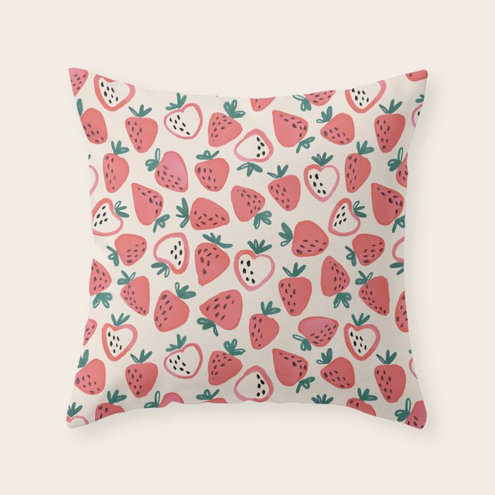 Strawberry Love Throw Pillow Gallery Image 6