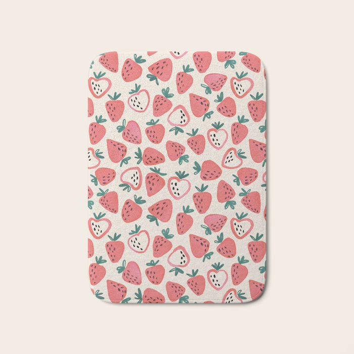 Strawberry Love Bath Mat Gallery Image 1
