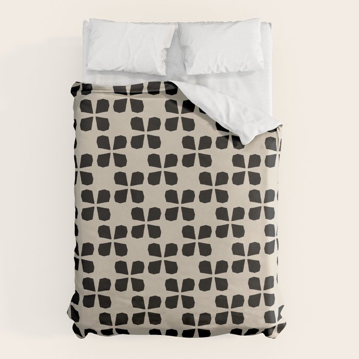 Minimalist Japanese Floral Pattern Duvet Cover Gallery Image 1