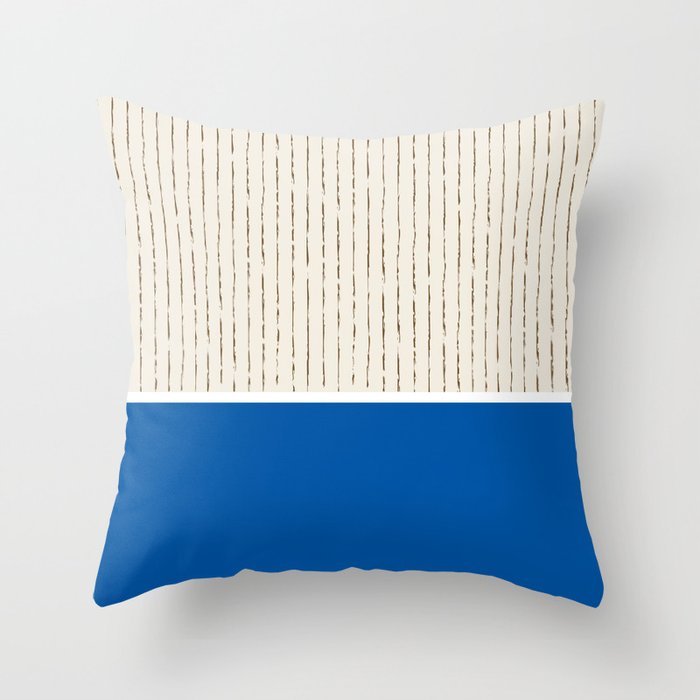 Sand Blue Throw Pillow Gallery Image 6